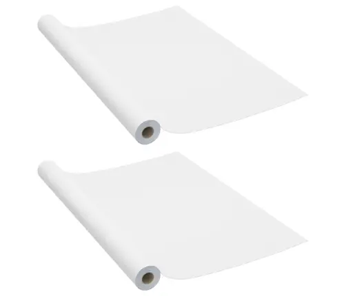 Mēbeļu Līmplēves, 2 Gab., Baltas, 500X90 Cm, Pvc Vidaxl