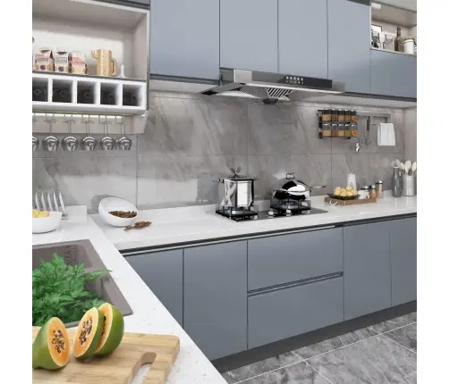 Mēbeļu Līmplēves, 2 Gab., Pelēkas, 500X90 Cm, Pvc Vidaxl