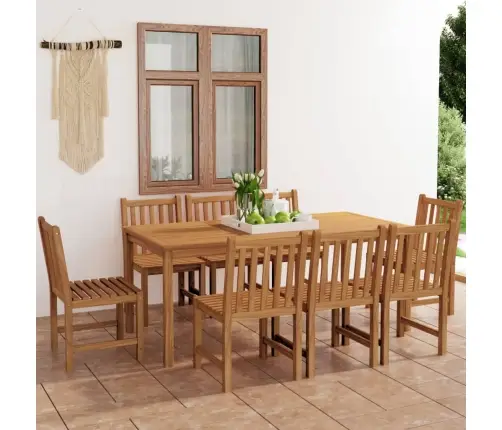 9-Osaline Aiasöögikomplekt, 180 X 90 cm Täispuit