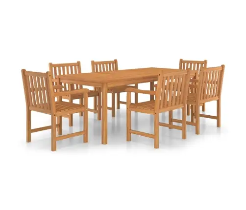 7-Daļīgs Dārza Mēbeļu Komplekts, 200X100 Cm, Masīvs Tīkkoks Vidaxl