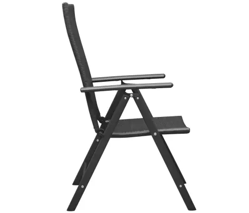 5-Daļīgs Dārza Mēbeļu Komplekts, Melns Vidaxl