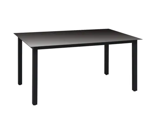 Sodo Valgomojo Baldų Komplektas, 5 Dalių, Juodos Spalvos