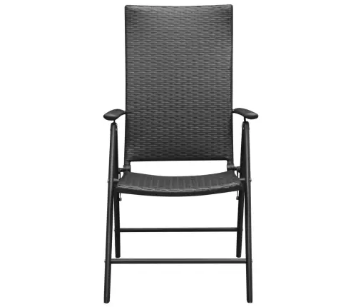 Sodo Valgomojo Baldų Komplektas, 5 Dalių, Juodos Spalvos