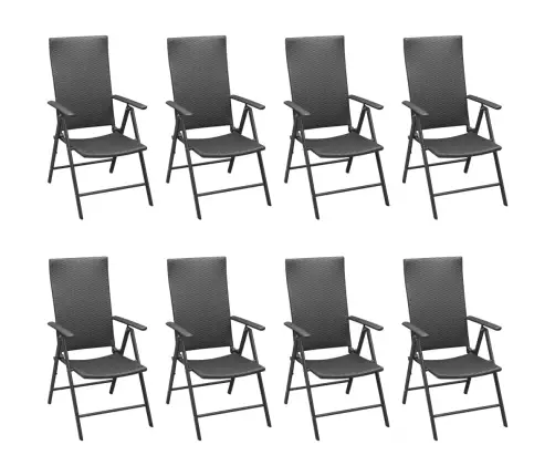 9-Osaline Aiamööblikomplekt, Must