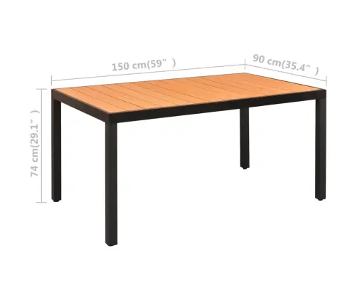 7-Daļīgs Dārza Mēbeļu Komplekts, Melns Un Brūns Vidaxl