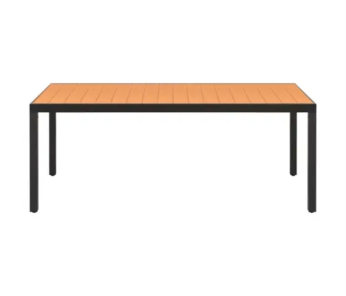 Sodo Valgomojo Baldų Komplektas, 9 Dalių, Juodas Ir Rudas