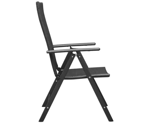 5-Daļīgs Dārza Mēbeļu Komplekts, Melns Vidaxl