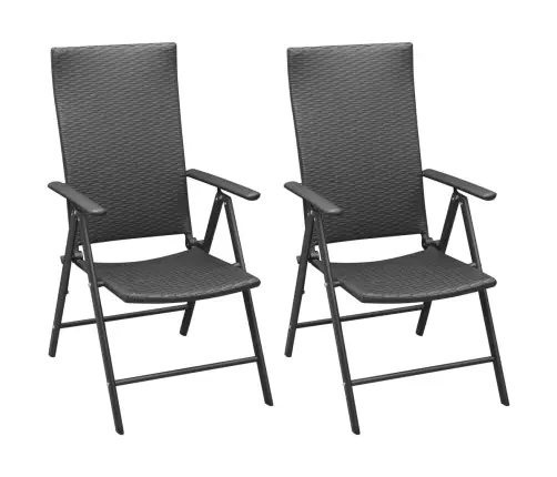 3-Osaline Aiamööbli Komplekt, Must