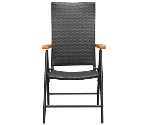 7-Daļīgs Dārza Mēbeļu Komplekts, Melns Ar Brūnu Vidaxl