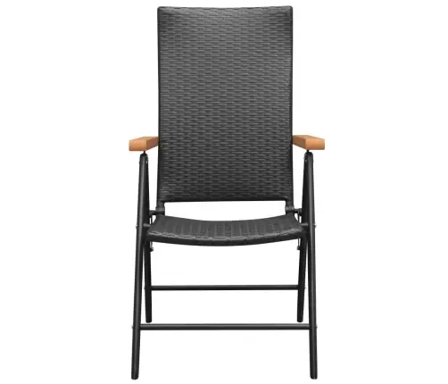 7-Daļīgs Dārza Mēbeļu Komplekts, Melns Ar Brūnu Vidaxl