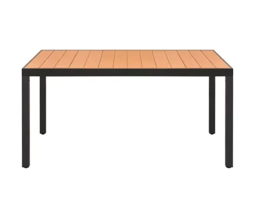 7-Daļīgs Dārza Mēbeļu Komplekts, Melns Ar Brūnu Vidaxl