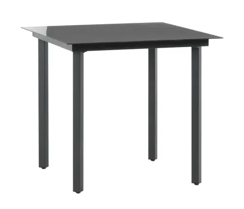 5-Osaline Aiamööblikomplekt, Pvc-Rotang, Must