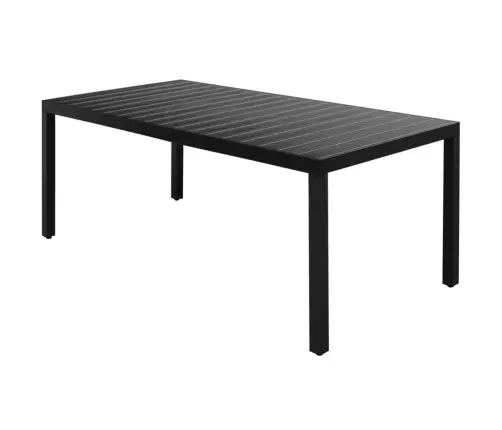 7-Osaline Aiamööblikomplekt, Pvc-Rotang, Must