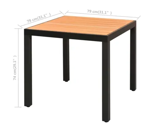 3-Osaline Aiamööblikomplekt, Pvc-Rotang, Must Ja Pruun