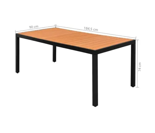 7-Osaline Aiamööblikomplekt, Pvc-Rotang, Must Ja Pruun