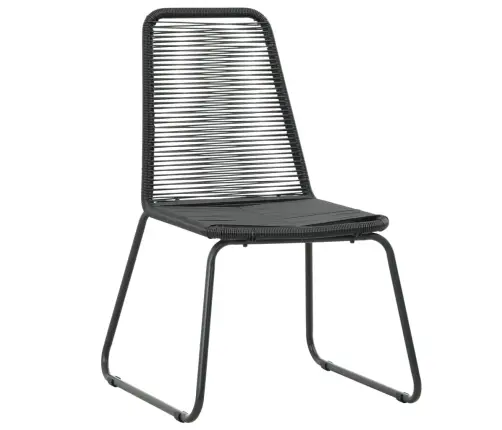 3-Daļīgs Dārza Mēbeļu Komplekts, Pvc Rotangpalma, Melns Vidaxl