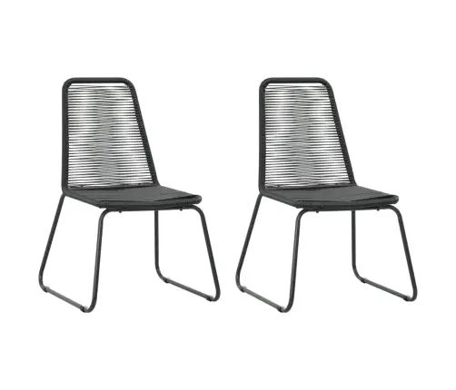 3-Osaline Aiamööblikomplekt, Pvc-Rotang, Must