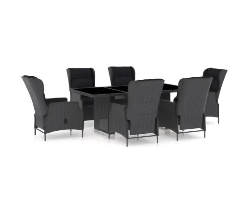 7-Daļīgs Dārza Mēbeļu Komplekts Ar Matračiem, Pe Rotangpalma Vidaxl