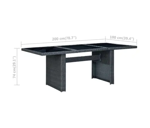 Lauko Komplektas Su Pagalvėmis, 9 Dalių, Pilkas, Poliratanas