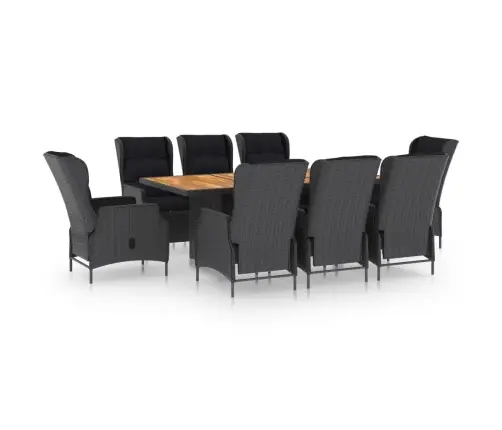 Lauko Komplektas Su Pagalvėmis, 9 Dalių, Pilkas, Poliratanas