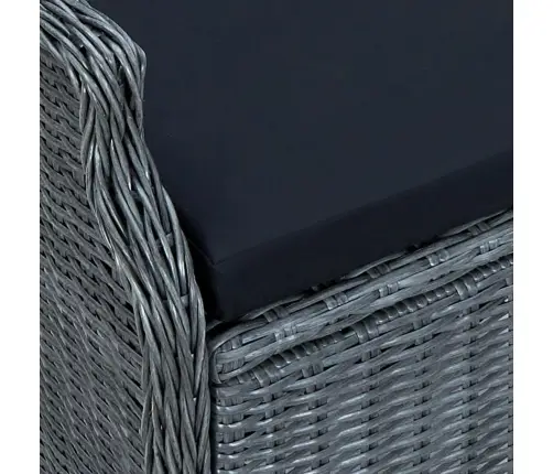 Lauko Komplektas Su Pagalvėmis, 9 Dalių, Pilkas, Poliratanas