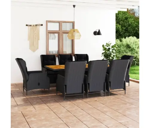 Lauko Komplektas Su Pagalvėmis, 9 Dalių, Pilkas, Poliratanas