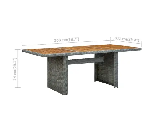 Lauko Komplektas Su Pagalvėmis, 7 Dalių, Pilkas, Poliratanas