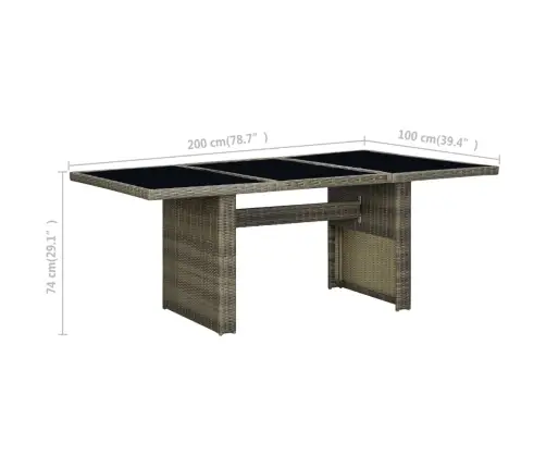 7-Osaline Aiamööblikomplekt Patjadega, Polürotang, Pruun