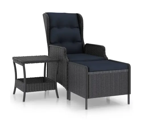 2-Osaline Aiamööbli Komplekt Patjadega, Polürotang, Tumehall