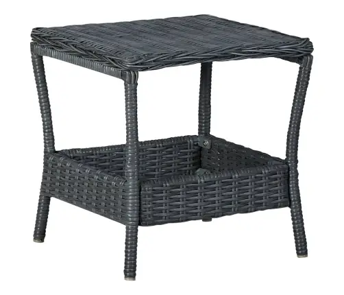 2-Osaline Aiamööbli Komplekt Patjadega, Polürotang, Tumehall