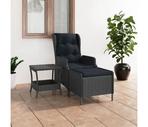 2-Osaline Aiamööbli Komplekt Patjadega, Polürotang, Tumehall