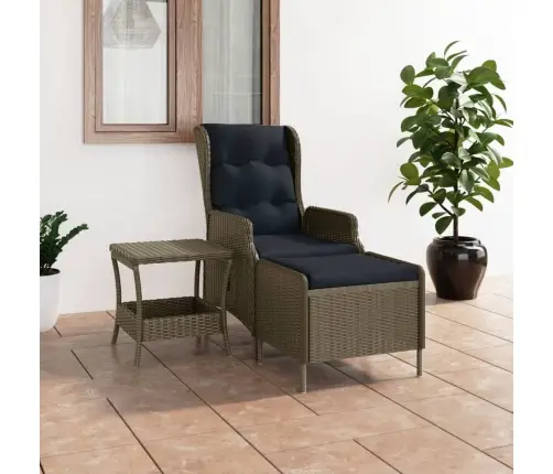 Sodo Komplektas Su Pagalvėlėmis, 2 Dalių, Rudas, Poliratanas