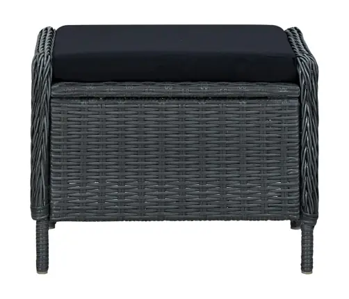 3-Daļīgs Dārza Atpūtas Mēbeļu Komplekts, Pelēka Pe Rotangpalma Vidaxl