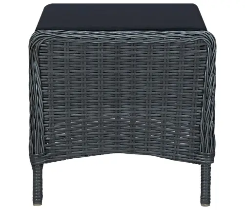 3-Daļīgs Dārza Atpūtas Mēbeļu Komplekts, Pelēka Pe Rotangpalma Vidaxl