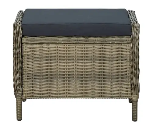 3-Daļīgs Dārza Atpūtas Mēbeļu Komplekts, Brūna Pe Rotangpalma Vidaxl