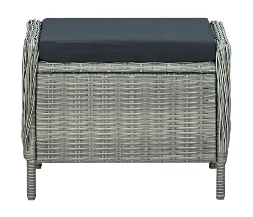 Lauko Komplektas Su Pagalvėmis, 9 Dalių, Pilkas, Poliratanas