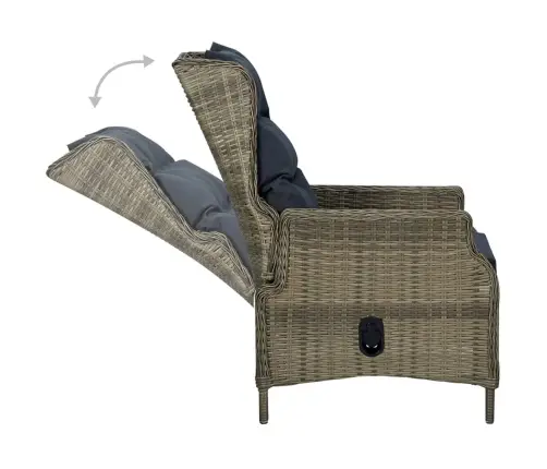 Lauko Komplektas Su Pagalvėmis, 9 Dalių, Rudas, Poliratanas