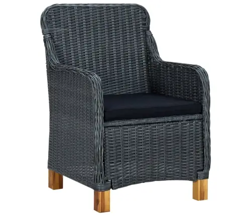 Lauko Komplektas Su Pagalvėmis, 7 Dalių, Pilkas, Poliratanas