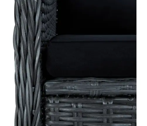 7-Osaline Aiamööblikomplekt Patjadega, Polürotang, Tumehall