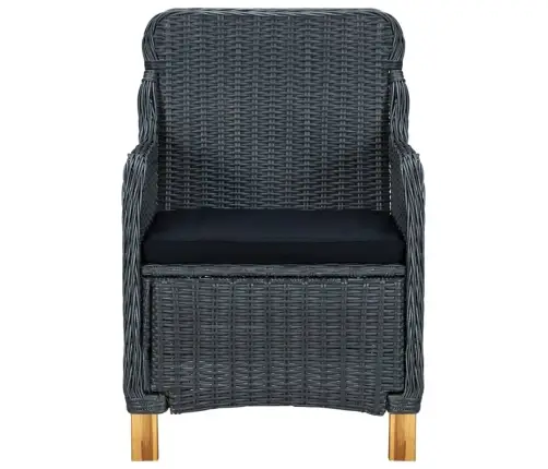 9-Daļīgs Dārza Mēbeļu Komplekts Ar Matračiem, Pe Rotangpalma Vidaxl