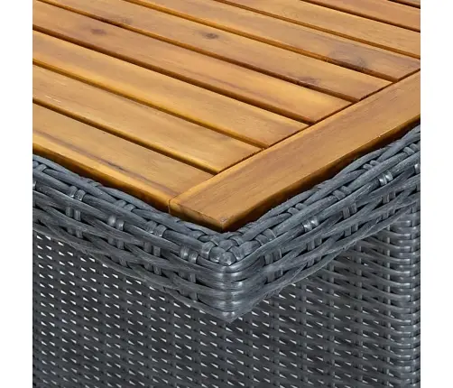 9-Osaline Aiamööblikomplekt Patjadega, Polürotang, Tumehall