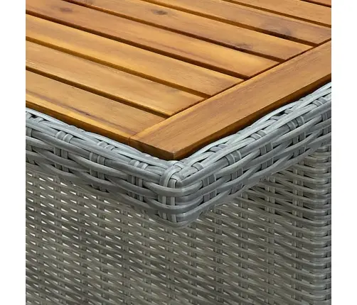 7-Osaline Aiamööblikomplekt Patjadega, Polürotang, Helehall