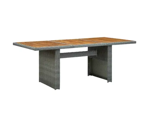 7-Osaline Aiamööblikomplekt Patjadega, Polürotang, Helehall