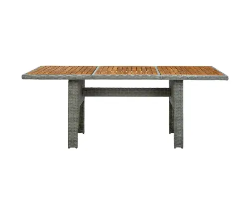 7-Osaline Aiamööblikomplekt Patjadega, Polürotang, Helehall