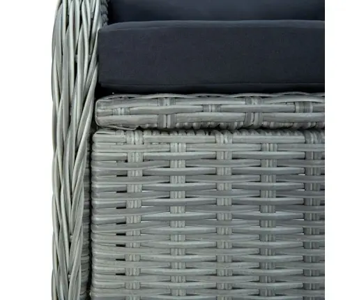 9-Daļīgs Dārza Mēbeļu Komplekts Ar Matračiem, Pe Rotangpalma Vidaxl