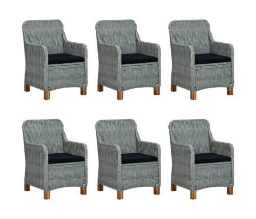 9-Daļīgs Dārza Mēbeļu Komplekts Ar Matračiem, Pe Rotangpalma Vidaxl