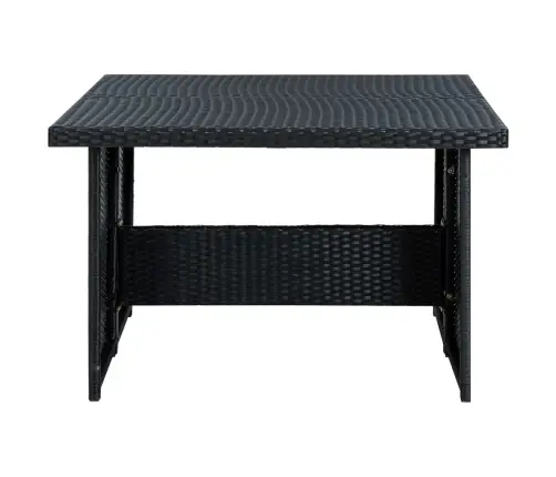 6-Osaline Aiamööblikomplekt Patjadega, Polürotang, Must