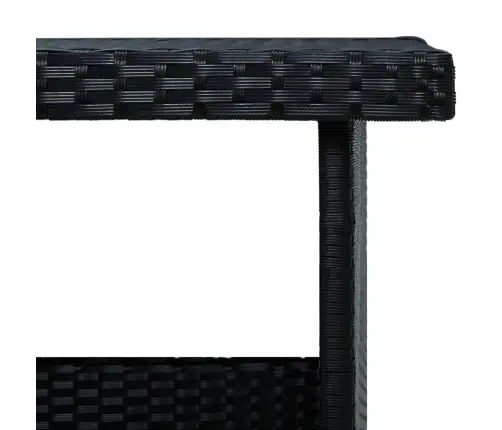 6-Osaline Aiamööblikomplekt Patjadega, Polürotang, Must