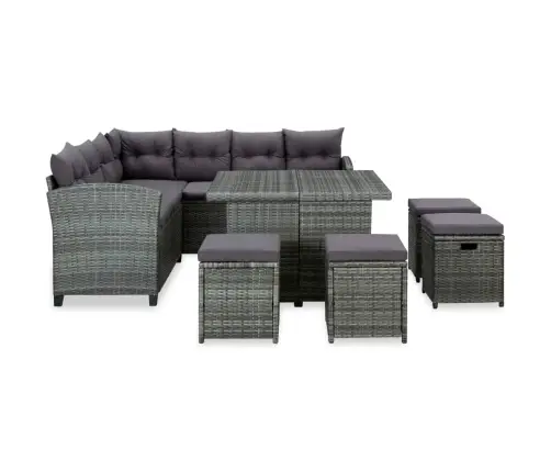 6-Daļīgs Dārza Mēbeļu Komplekts, Matrači, Pe Rotangpalma Vidaxl