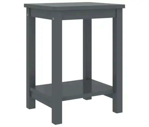 Naktinė Spintelė, Tamsiai Pilka, 35X30X47cm Pušies Masyvas